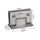 90 Degree Glass Door Cupboard Showcase Cabinet Clamp Glass Shower Doors Hinge 304 Steel - RnR Galore