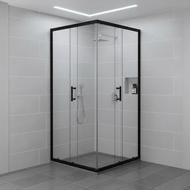 900 x 900mm Sliding Door Nano Safety Glass Shower Screen By Della Francesca - RnR Galore