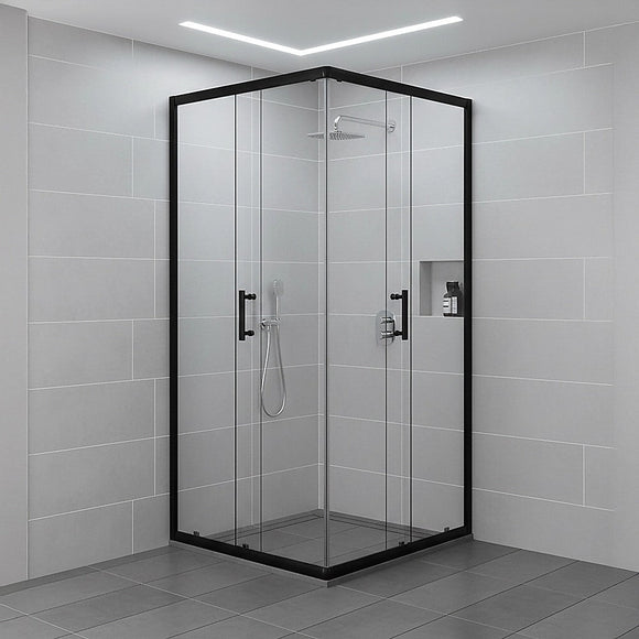 900 x 900mm Sliding Door Nano Safety Glass Shower Screen By Della Francesca - RnR Galore