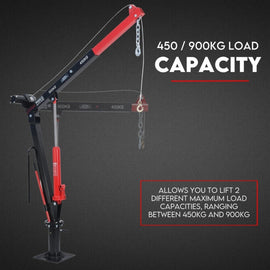 900kg Swivel Hydraulic Crane Hoist 12V Electric Jack - RnR Galore