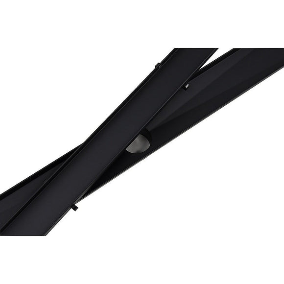 900mm Tile Insert Bathroom Shower Black Grate Drain w/Centre outlet Floor Waste - RnR Galore