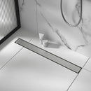 900mm Tile Insert Bathroom Shower Stainless Steel Grate Drain w/Centre outlet Floor Waste - RnR Galore