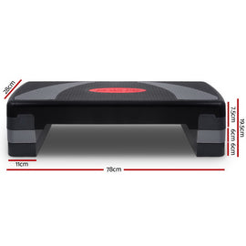 Everfit 3 Level Aerobic Step Exercise Stepper 78cm Gym Home Fitness - 0