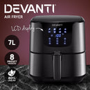 Devanti Air Fryer 7L LCD Fryers Black-4