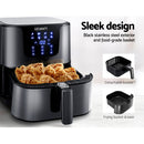 Devanti Air Fryer 7L LCD Fryers Black-6