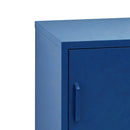 Artiss Bedside Table Metal Cabinet - Blue-5