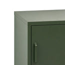 Artiss Bedside Table Metal Cabinet - Green-5
