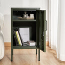 Artiss Bedside Table Metal Cabinet - Green-8