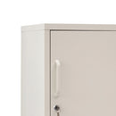 Artiss Bedside Table Metal Cabinet - White-5
