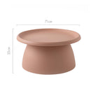 Artiss Coffee Table Round 71CM Plastic Pink-2
