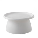 Artiss Coffee Table Round 71CM Plastic White-1
