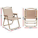 Gardeon Outdoor Camping Chairs Portable Folding Beach Chair Patio Furniture-2