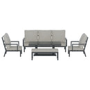 Gardeon 5-Piece Outdoor Furniture Setting Table Chair Set Aluminium Sofa 7-Seater-3