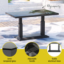 Gardeon 5-Piece Outdoor Furniture Setting Table Chair Set Aluminium Sofa 7-Seater-6