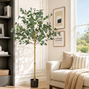 Artiss 150cm Artificial Eucalyptus Tree with Realistic Textured Leaves for Indoor Home Office Decor-1