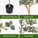 Artiss 150cm Artificial Eucalyptus Tree with Realistic Textured Leaves for Indoor Home Office Decor-4