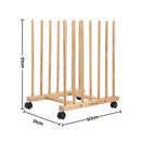 Artiss Wooden Art Drying & Canvas Storage Rack with Caster Wheels for Studio,Galleries,Classroom-3