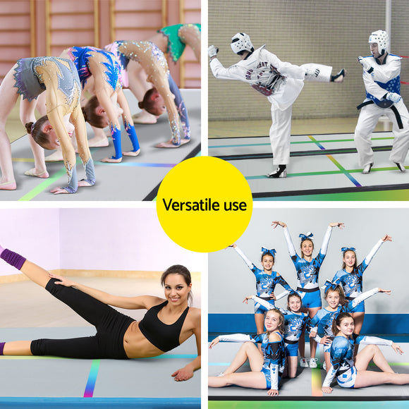 Everfit 4X1X0.2M Air Track Inflatable Tumbling Mat Gymnastics Yoga Mat