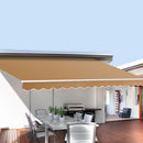 Instahut Retractable Folding Arm Awning Manual Sunshade 2.5Mx2M Beige-7