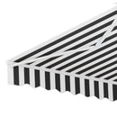 Instahut Retractable Folding Arm Awning Manual Sunshade 4Mx3M Grey White-3