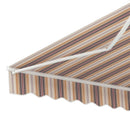 Instahut Retractable Folding Arm Awning Motorised Sunshade 3Mx2.5M Beige Brown-5