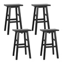 Artiss Bar Stools Kitchen Counter Stools Wooden Chairs Black x4-1