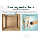 Artiss Bar Stools Kitchen Counter Stools Wooden Chairs Natural x2-5