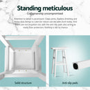 Artiss 4x Bar Stools Kitchen Chairs Wooden White-6