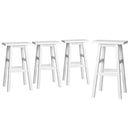 Artiss 4x Bar Stools Kitchen Chairs Wooden White-1