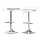 Artiss 2x Bar Stools Faux Leather Chair White-7