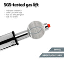 Artiss 2x Leather Bar Stools Swivel Adjustable Gas Lift PU Counter Chairs Black-6