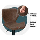 Artiss Bar Stools Kitchen Counter Stools Swivel Gas Lift Vintage Chairs Brown x2-11