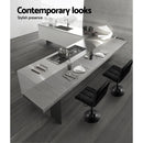 Artiss 2x Bar Stools Kitchen Dining Chairs Gas Lift Stool Leather Black-12