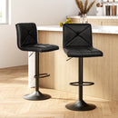 Artiss 2x Bar Stools Kitchen Dining Chairs Gas Lift Stool Leather Black-15