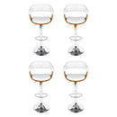 4x Artiss Bar Stools Gas Lift Leather with Armrest White-3