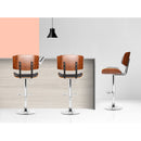 Artiss Bar Stools Gas Lift Leather Black-11