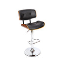 Artiss Bar Stools Gas Lift Leather Black-15