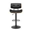 Artiss Bar Stools Gas Lift Leather All Black-3