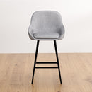 Artiss 2x Bar Stools Upholstered Stool Counter Seat Kitchen Dining Chairs-4