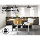 Artiss Bar Stools Swivel Leather Chairs Wooden-7