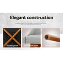 Artiss 4x Bar Stools Swivel Seat Wooden Grey-12