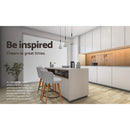 Artiss 4x Bar Stools Linen Padded Wooden Grey-8