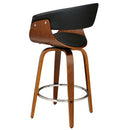 Artiss Bar Stools Swivel PU Seat Wooden-5