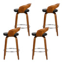 Artiss 4x Bar Stools Swivel Seat Curving Backrest-5