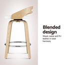 Artiss 4x Bar Stools Swivel Dining Chairs Low Back Counter Seat PU Cushion-6