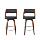 Artiss 2x Bar Stools Swivel Leather Chair 65cm-5