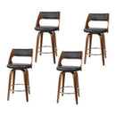 Artiss 4x Bar Stools Swivel Leather Chair 65cm-1