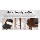 Artiss 2x Bar Stools Swivel Leather Chair 76cm-9