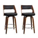 Artiss 2x Bar Stools Swivel Leather Chair 76cm-15