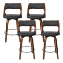 Artiss 4x Bar Stools Swivel Leather Chair 76cm-5